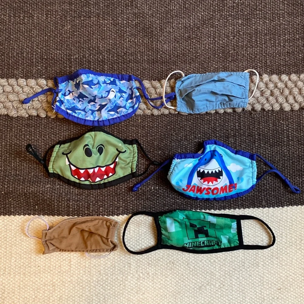 Boy bundle of face masks. Multiple designs